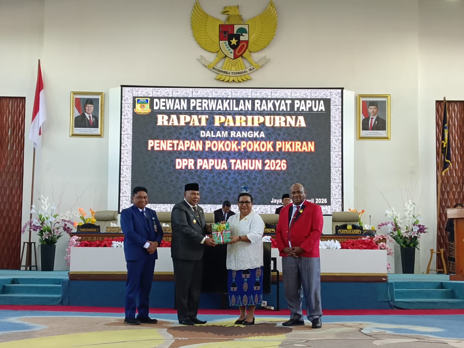 Gelar Rapat Paripurna, DPRP Tetapkan Pokok Pikiran 2026 dan serahkan ke Pemprov Papua